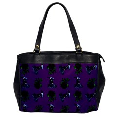 Gothic Girl Rose Purple Pattern Oversize Office Handbag by snowwhitegirl