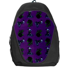 Gothic Girl Rose Purple Pattern Backpack Bag by snowwhitegirl