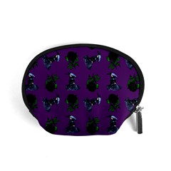 Gothic Girl Rose Purple Pattern Accessory Pouch (small) by snowwhitegirl