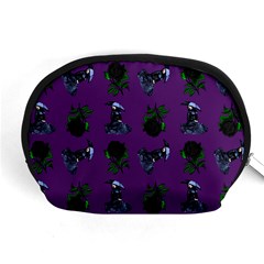 Gothic Girl Rose Purple Pattern Accessory Pouch (medium) by snowwhitegirl