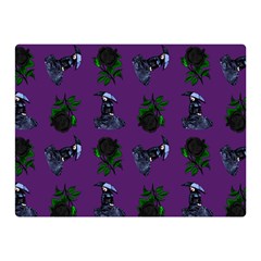 Gothic Girl Rose Purple Pattern Double Sided Flano Blanket (mini)  by snowwhitegirl