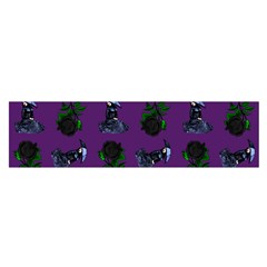 Gothic Girl Rose Purple Pattern Satin Scarf (oblong) by snowwhitegirl