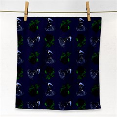 Gothic Girl Rose Blue Pattern Face Towel by snowwhitegirl