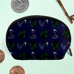 Gothic Girl Rose Blue Pattern Accessory Pouch (large) by snowwhitegirl