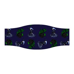 Gothic Girl Rose Blue Pattern Stretchable Headband by snowwhitegirl