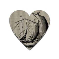 Vintage Ship Heart Magnet by snowwhitegirl