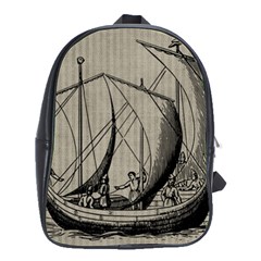 Vintage Ship School Bag (large) by snowwhitegirl