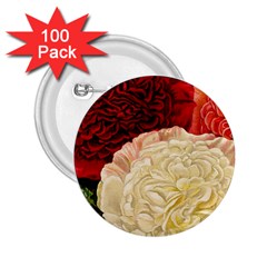 Vintage Carnation Flowers 2 25  Buttons (100 Pack)  by snowwhitegirl