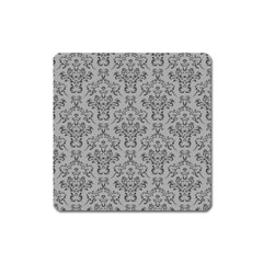 Victorian Paisley Grey Square Magnet by snowwhitegirl