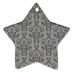 Victorian Paisley Grey Star Ornament (two Sides) by snowwhitegirl