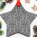 Victorian Paisley Grey Star Ornament (Two Sides) Front