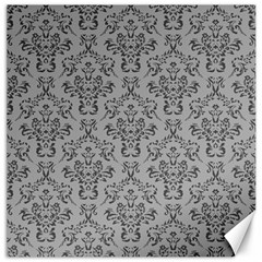 Victorian Paisley Grey Canvas 12  X 12  by snowwhitegirl