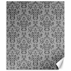 Victorian Paisley Grey Canvas 20  X 24  by snowwhitegirl