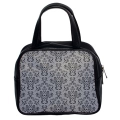 Victorian Paisley Grey Classic Handbag (two Sides) by snowwhitegirl