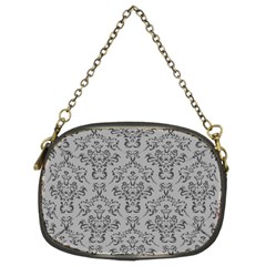 Victorian Paisley Grey Chain Purse (two Sides) by snowwhitegirl