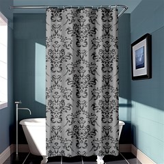 Victorian Paisley Grey Shower Curtain 36  X 72  (stall)  by snowwhitegirl