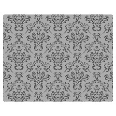 Victorian Paisley Grey Double Sided Flano Blanket (medium)  by snowwhitegirl