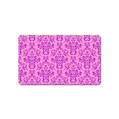 Victorian Paisley Pink Magnet (name Card) by snowwhitegirl