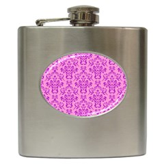 Victorian Paisley Pink Hip Flask (6 Oz) by snowwhitegirl