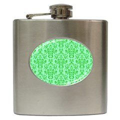 Victorian Paisley Green Hip Flask (6 Oz) by snowwhitegirl