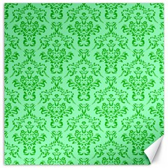 Victorian Paisley Green Canvas 12  X 12  by snowwhitegirl