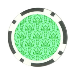 Victorian Paisley Green Poker Chip Card Guard by snowwhitegirl