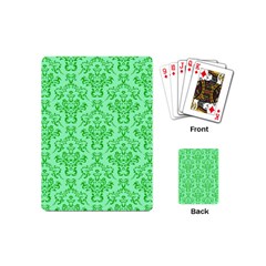 Victorian Paisley Green Playing Cards (mini) by snowwhitegirl