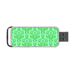 Victorian Paisley Green Portable Usb Flash (one Side) by snowwhitegirl