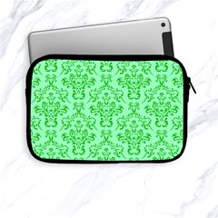 Victorian Paisley Green Apple Ipad Mini Zipper Cases by snowwhitegirl