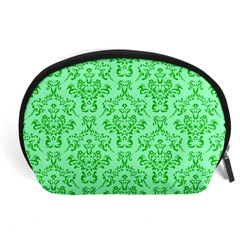 Victorian Paisley Green Accessory Pouch (large) by snowwhitegirl