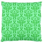 Victorian Paisley Green Large Flano Cushion Case (One Side) Front