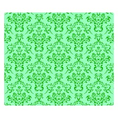 Victorian Paisley Green Double Sided Flano Blanket (small)  by snowwhitegirl