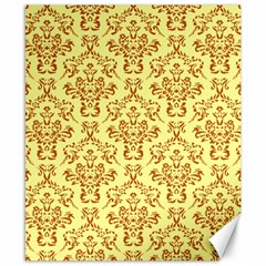 Victorian Paisley Yellow Canvas 8  X 10  by snowwhitegirl