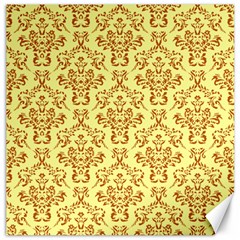 Victorian Paisley Yellow Canvas 12  X 12  by snowwhitegirl