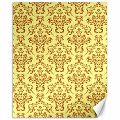 Victorian Paisley Yellow Canvas 16  X 20  by snowwhitegirl