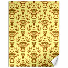 Victorian Paisley Yellow Canvas 18  X 24  by snowwhitegirl