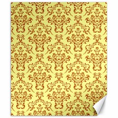 Victorian Paisley Yellow Canvas 20  X 24  by snowwhitegirl