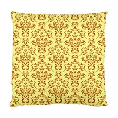 Victorian Paisley Yellow Standard Cushion Case (two Sides) by snowwhitegirl