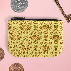 Victorian Paisley Yellow Mini Coin Purse by snowwhitegirl