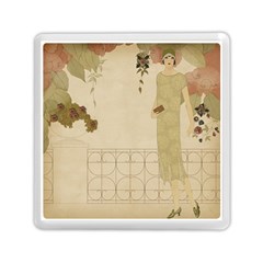 Flapper Lady Vintage Memory Card Reader (square) by snowwhitegirl