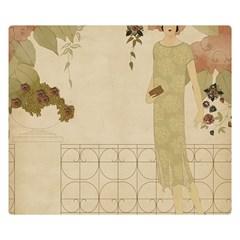 Flapper Lady Vintage Double Sided Flano Blanket (small)  by snowwhitegirl