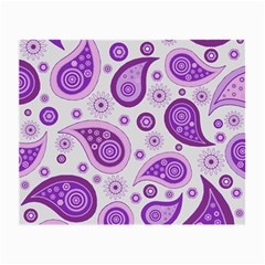 Retro Paisley Purple Small Glasses Cloth by snowwhitegirl