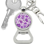 Retro Paisley Purple Bottle Opener Key Chains Front