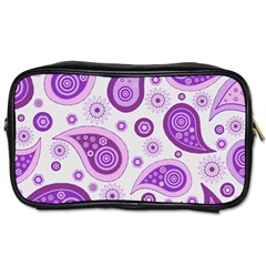 Retro Paisley Purple Toiletries Bag (one Side) by snowwhitegirl