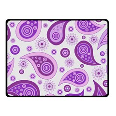 Retro Paisley Purple Fleece Blanket (small) by snowwhitegirl