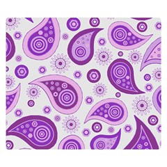 Retro Paisley Purple Double Sided Flano Blanket (small)  by snowwhitegirl