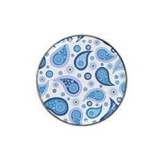 Retro Paisley Blue Hat Clip Ball Marker (4 Pack) by snowwhitegirl