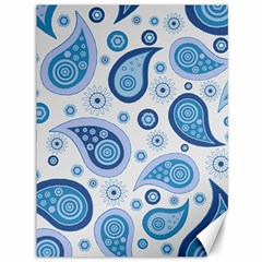 Retro Paisley Blue Canvas 36  X 48  by snowwhitegirl