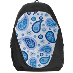 Retro Paisley Blue Backpack Bag by snowwhitegirl