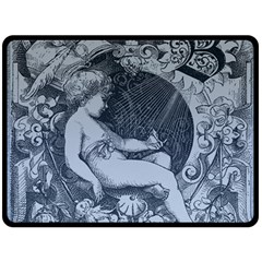 Victorian Angel With Shining Light Fleece Blanket (large)  by snowwhitegirl